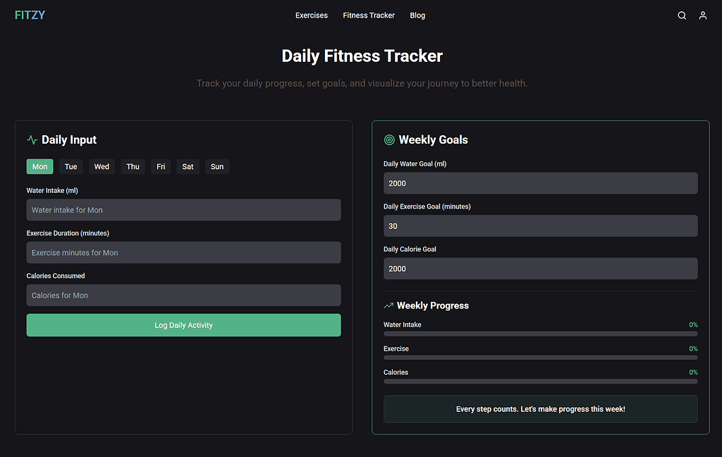 Online Fitness platform